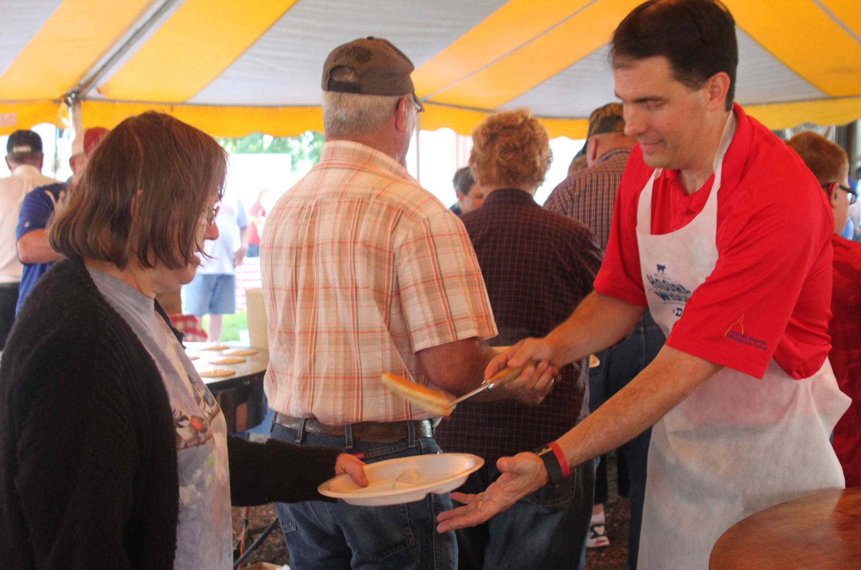 Walker serves pancakes (copy)